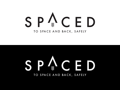 Spaced Challenge Logo arrow black and white challenge concept design home logo spaced up