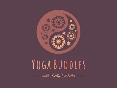 Yoga Buddies brand icon logo paisley paisley pattern yang yin yin and yang yoga