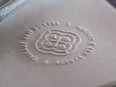 Dry embossing branding circle emboss embossing graphic logo monogram paper print stamp