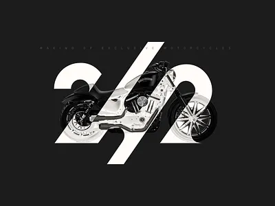 Garage 242 promo black brand dark moto promo sketch