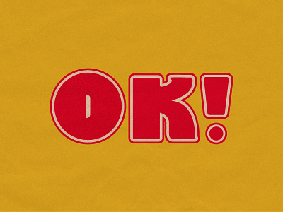 OK 70s branding custom typography font t shirt texture typography vintage