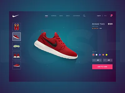 Nike Product Card Concept nike product card shoes sport