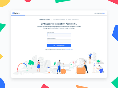 /Sign Up credit illustration landing page sign up ui