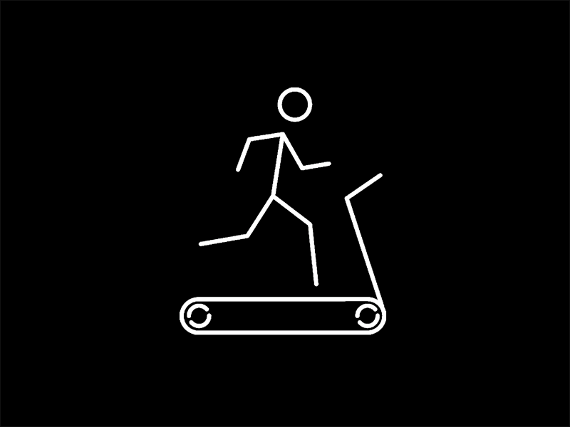 Run, Forrest, Run! animation forrest man run running stickyman treadmill