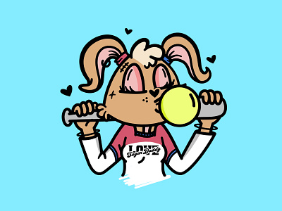 Bubble bunny bad bunny characterdesign illustration vector