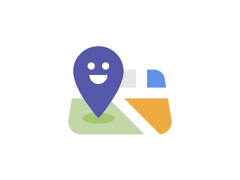 Cutie Pin animation icon illustration location map map icon map illustration pin