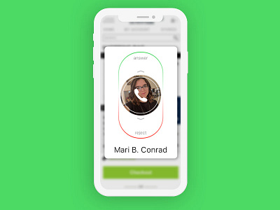 #016 of #Daily UI / Pop-up Display / phone call notification call green iphone iphonex notification phone