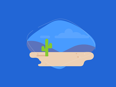 Desert cactus clouds desert dirt hills mountains plant