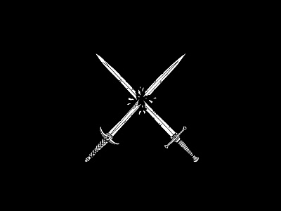 Shatter black and white detail drawing illustration ink inktober logo medieval minimal monochromatic sword vintage