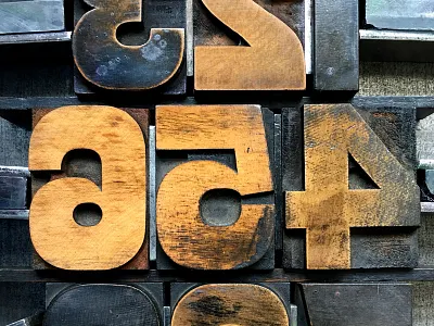 Woodtype On Press letterpress numbers woodtype
