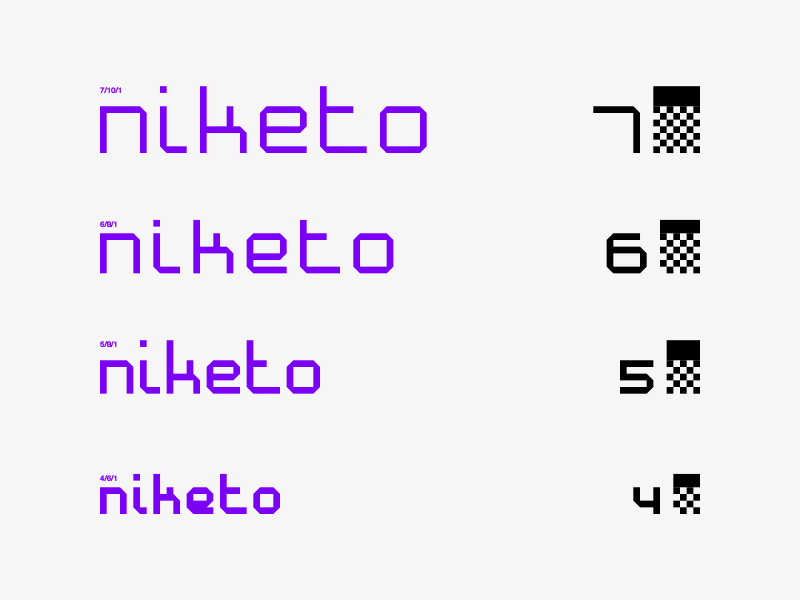 Niketo logo treatment abstract aleph font grid modular moscow niketo saint petersburg