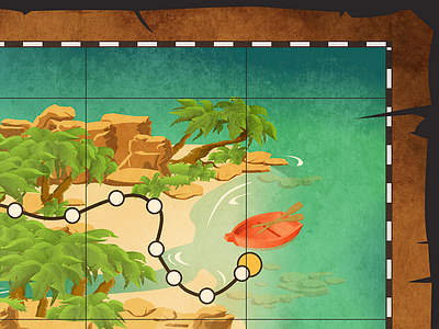 Treasure map game illustration online sweepstakes