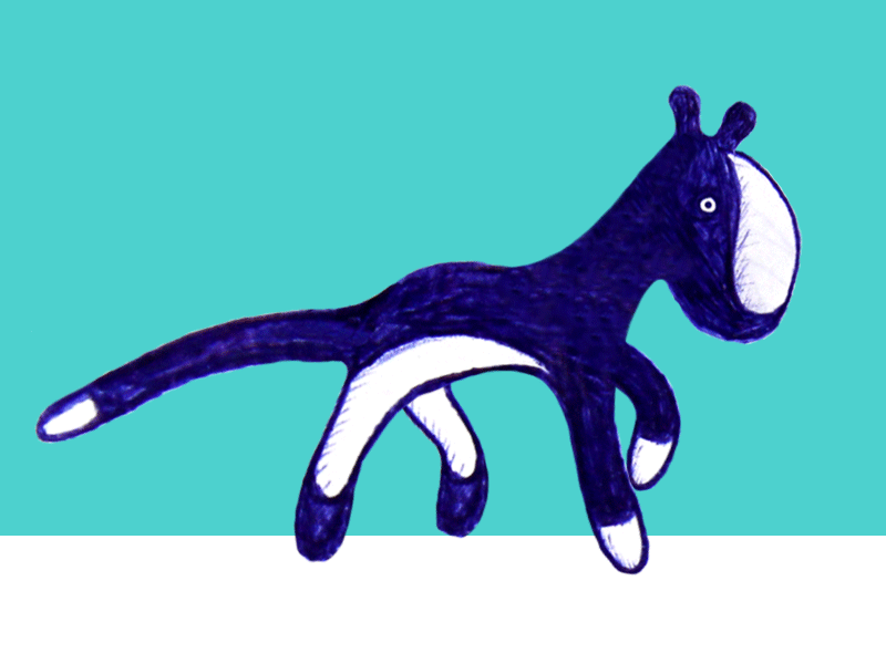 Strudelpim animal animation cycle dog fantasy gif walk