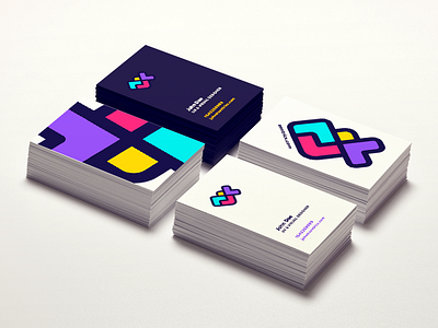 Branding branding business cards colorful rgb stationary