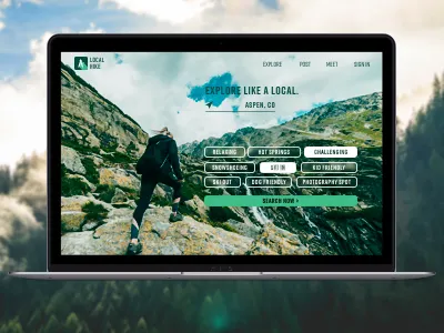 Dailyui003 003 daily dailyui dailyui003 design explore hiking macbook nature sketch ui
