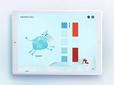 Snowflake app article branding illustrations kids mobile sports stickers ui ux website winter