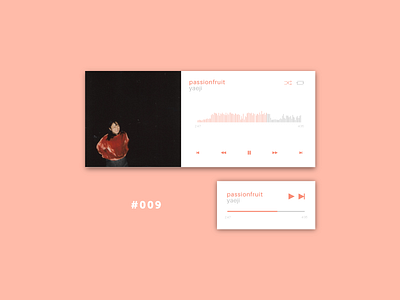 Daily UI 009 - Music Player daily ui dailyui drake music player passionfruit waveform yaeji