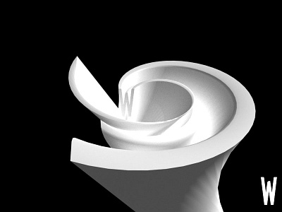3D Alphabet - W 3d abstract alphabet type typography w
