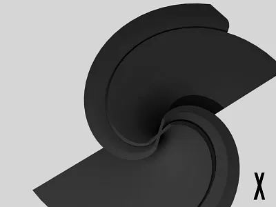 3D Alphabet - X 3d abstract alphabet type typography x