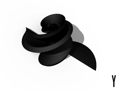 3D Alphabet - Y 3d abstract alphabet type typography y