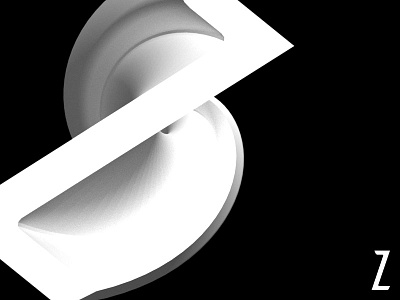 3D Alphabet - Z 3d abstract alphabet type typography z