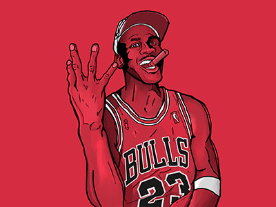 Michael Jordan Illustration basketball bulls chicago chicago bulls digital drawing illustration michael jordan nba people portrait sports