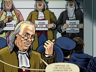 Benjamin Franklin's The Way To Wealth: Intro – p. 8 adobe illustrator adobe photoshop american history benjamin franklin comics graphic novel illustration success