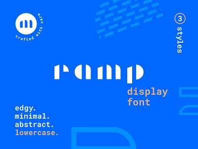 Ramp Display Font abstract display font edgy font lowercase minimal ramp style typeface