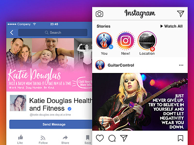 Social Platforms Cover Posts cover daily ui design facebook instagram social