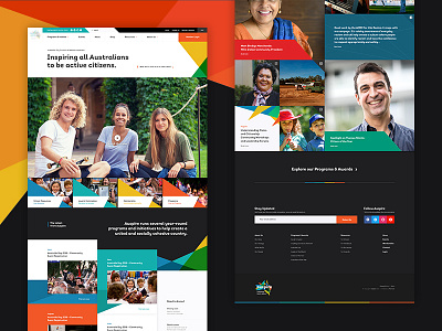 🇦🇺 Auspire - Homepage Concept australia community concept design grid homepage layout ui vibrant web design website