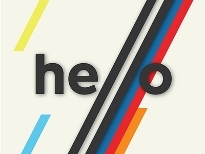 hello hello typography stripes