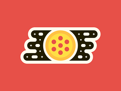 Space Pizza design fastfood figma flat illustration pizza space stars sticker sticker mule