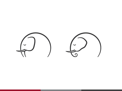 Elephants Pt 2 animal brand branding clean elephant flat gray icon identity logo mark symbol