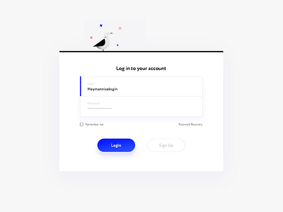 L—E : Login blue color design illustration illustrative seagull ship style web