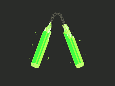 The Unstable One artwork creative design graphicdesign illustration illustrator nunchucks poster radioactive uranium vector