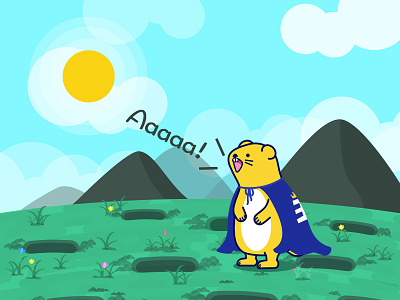 Marmot king 25000 animal dòngwù groundhog，illustration，playing hamster，howling，lovely，