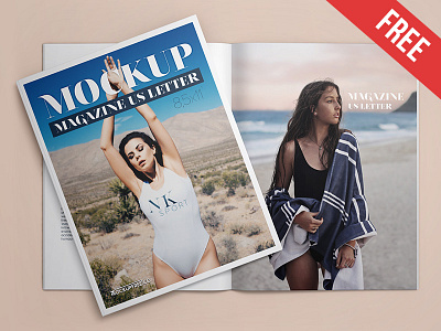 US Letter Magazine – 3 Free PSD Mockups advertising book brochure catalogue clean fashion free magazine mockup mockups product us letter