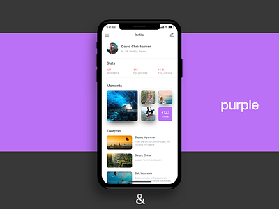 &Purple app colour ui ux