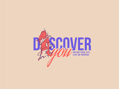 Discover you Logo discover girl logo orange purple women you