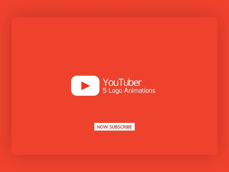 Yutuber - Logo Intro animation gif idea intro logo logotype outro packshoot sting title youtube youtuber