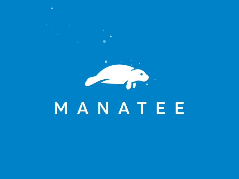 Manatee - Animation 2d animation after effects character mascot cute fun friendly gif gifs video illustration illustrative logo identity manatee dugong motion graphics sea animal swim swimming water bubble