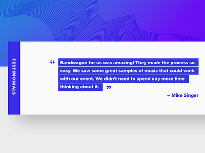 Testimonial agency contact flat interface music product design services team testimonial web webdesign