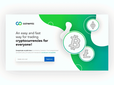 Cryptocurrency Web Animation bitcoin blob btc cryptocurrency eth ethereum gradient ix litecoin ltc ui web