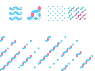 BuckleUp pattern branding particle pattern