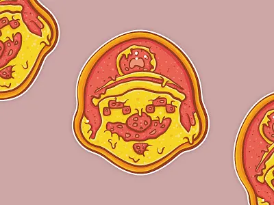 Pizza Mario sticker