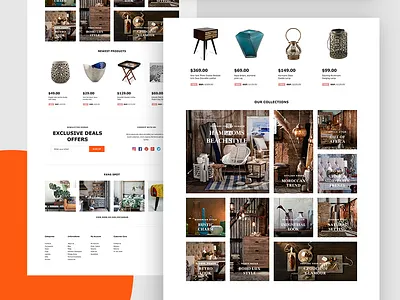 April&Oak homepage e commerce shop user experience web web design website