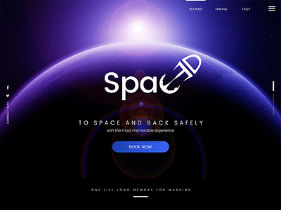 SPACEDchallenge challenge color conceptual design facebook gradient landing page lifestyle twitter ui web website