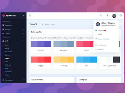 Quantum - Admin Dashboard admin analytics app color dashboard data gradient interface ui