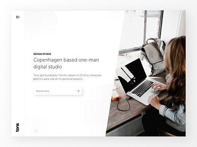 Tons - Digital design studio landingpage ideation frontpage homepage landing landing page landingpage page studio website