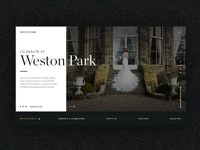 Weston Park Homepage Concept design graphic home page park typography ux webdesign website weston